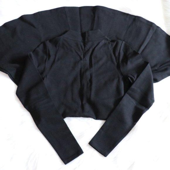 Karen Millen Black Long Sleeve Skater Dress Size 2 - Picture 6 of 8